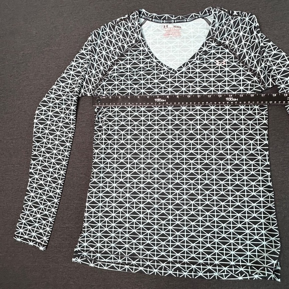 Under Armour Long Sleeve Shirt Navy/Light Blue Heat Gear Baselayer Sz M - Picture 7 of 9